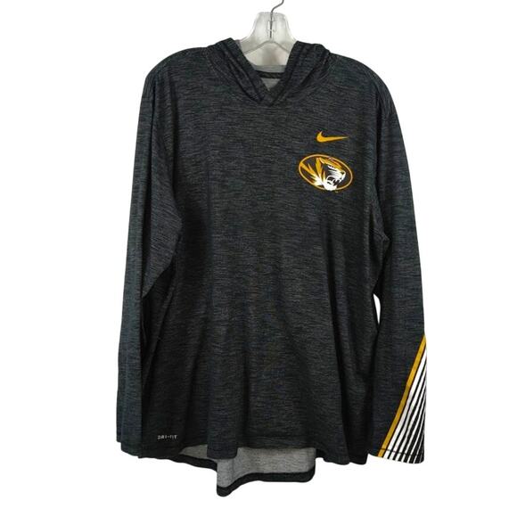 MISSOURI TIGERS XL Nike Dri-Fit Hoodie Lightweight Mizzou - Picture 1 of 7